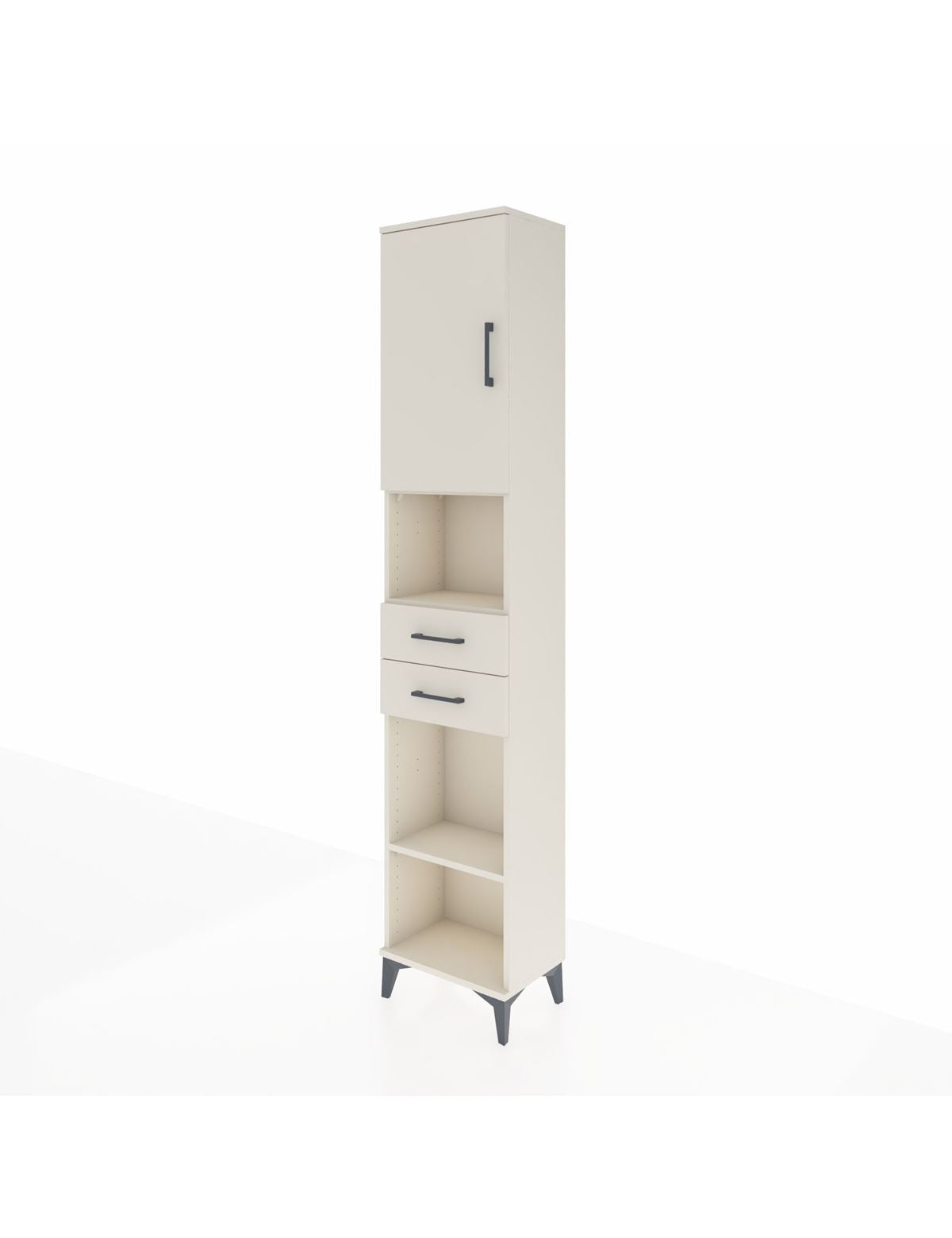 Arges Dolap 4 Raflı 2 Çekmeceli Tek Kapaklı 44x30x221 - S28M235V1A
