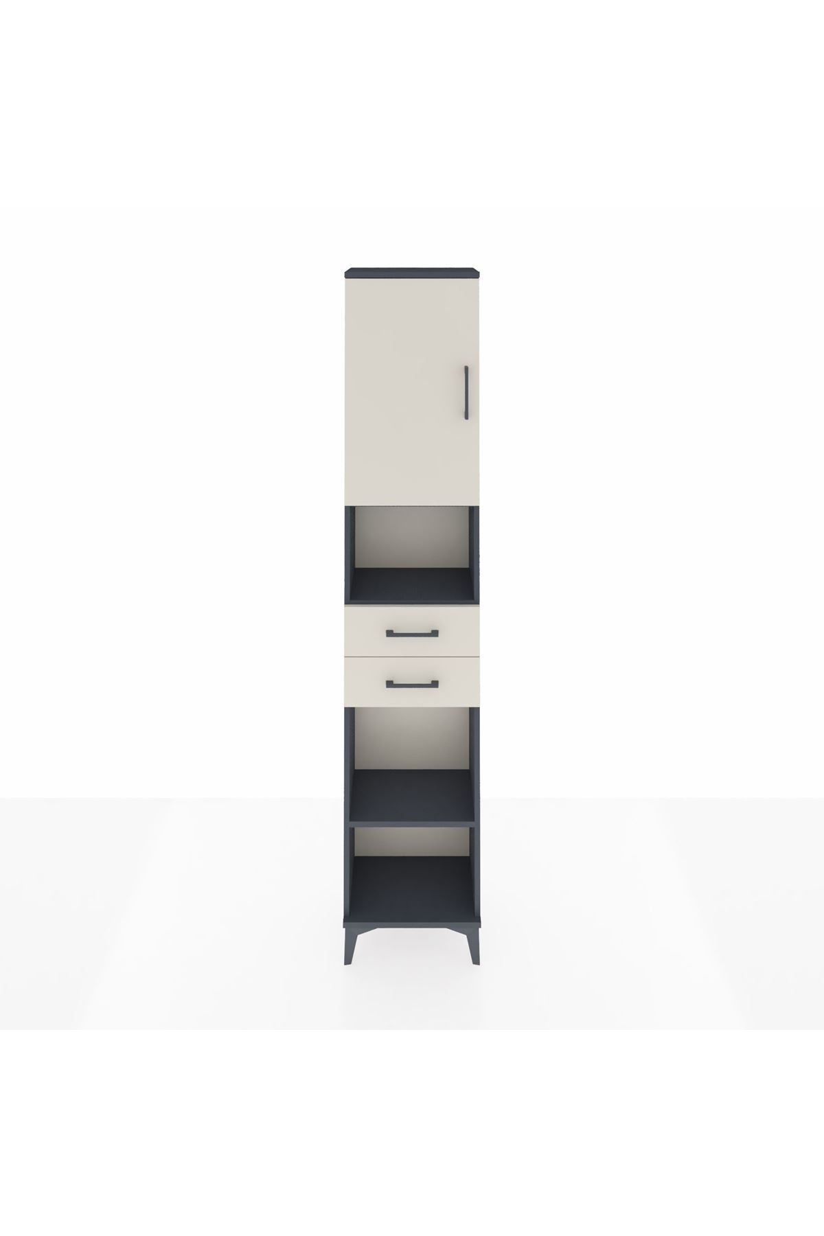 Arges Dolap 4 Raflı 2 Çekmeceli Tek Kapaklı 44x30x221 - S28M235V4A