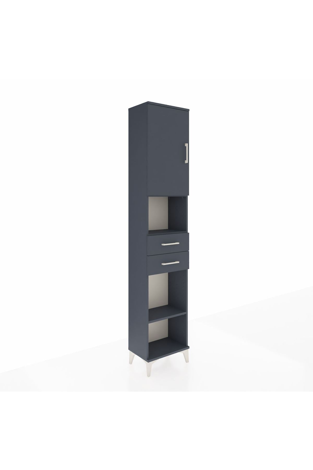 Arges Dolap 4 Raflı 2 Çekmeceli Tek Kapaklı 44x30x221 - S28M235V5A