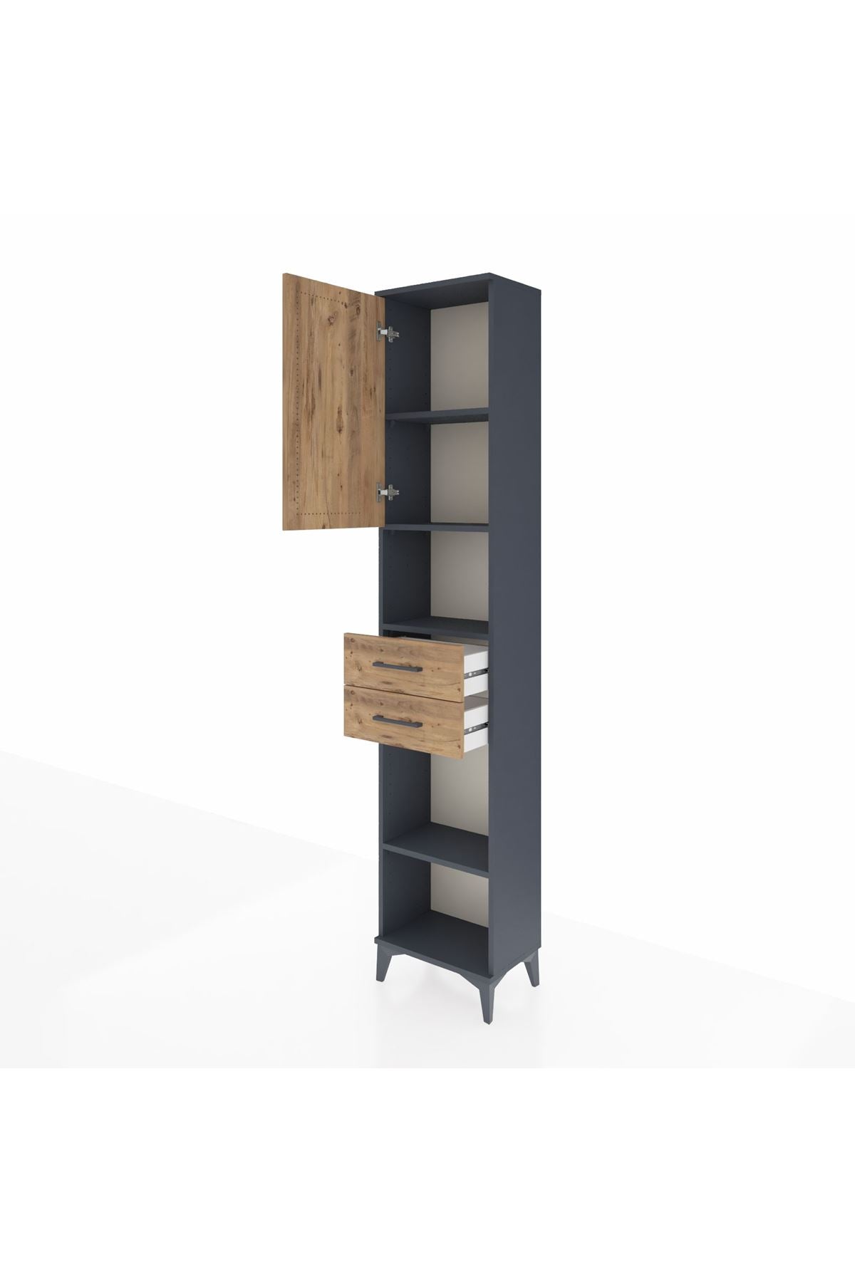 Arges Dolap 4 Raflı 2 Çekmeceli Tek Kapaklı 44x30x221 - S28M235V6A