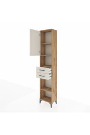 Arges Dolap 4 Raflı 2 Çekmeceli Tek Kapaklı 44x30x221 - S28M235V7A