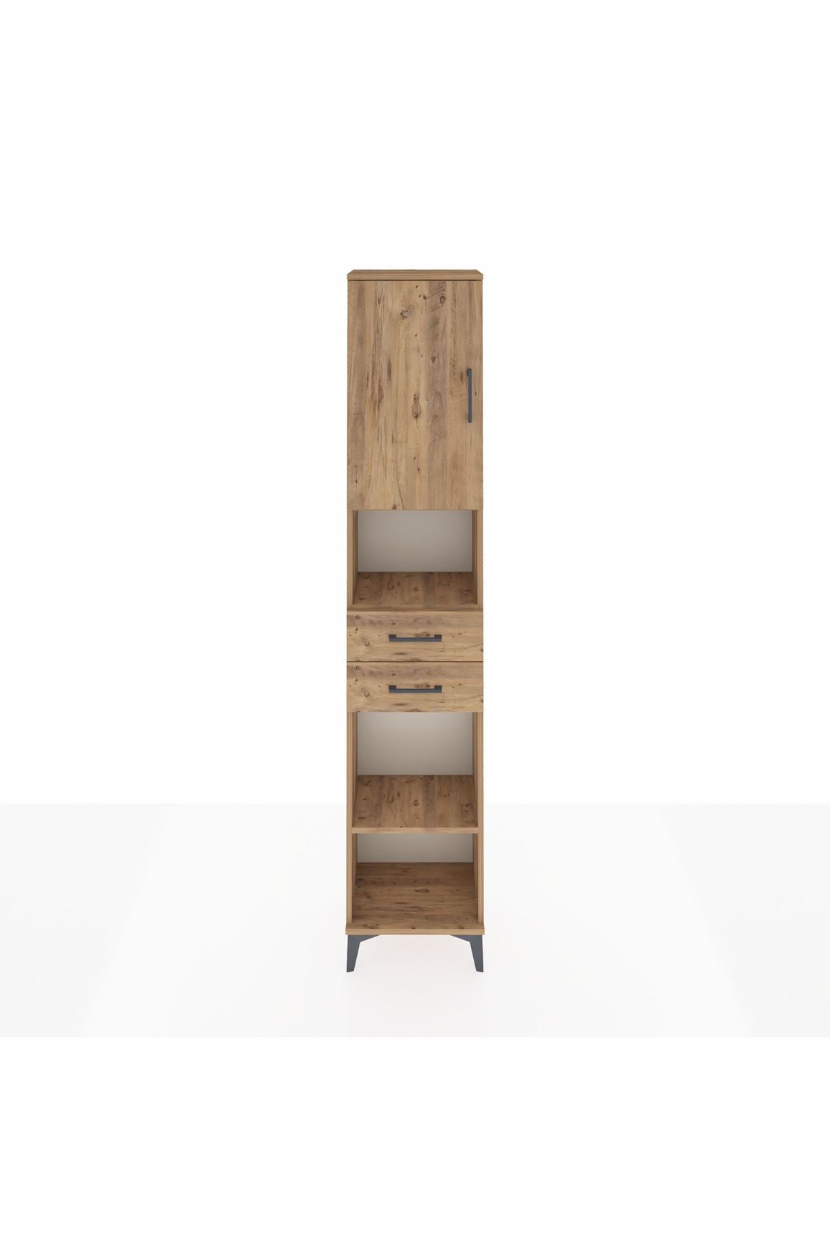 Arges Dolap 4 Raflı 2 Çekmeceli Tek Kapaklı 44x30x221 - S28M235V9A