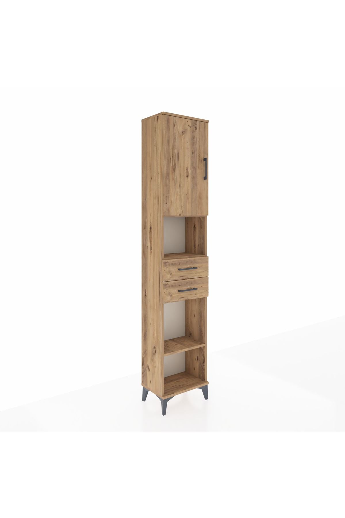 Arges Dolap 4 Raflı 2 Çekmeceli Tek Kapaklı 44x30x221 - S28M235V9A