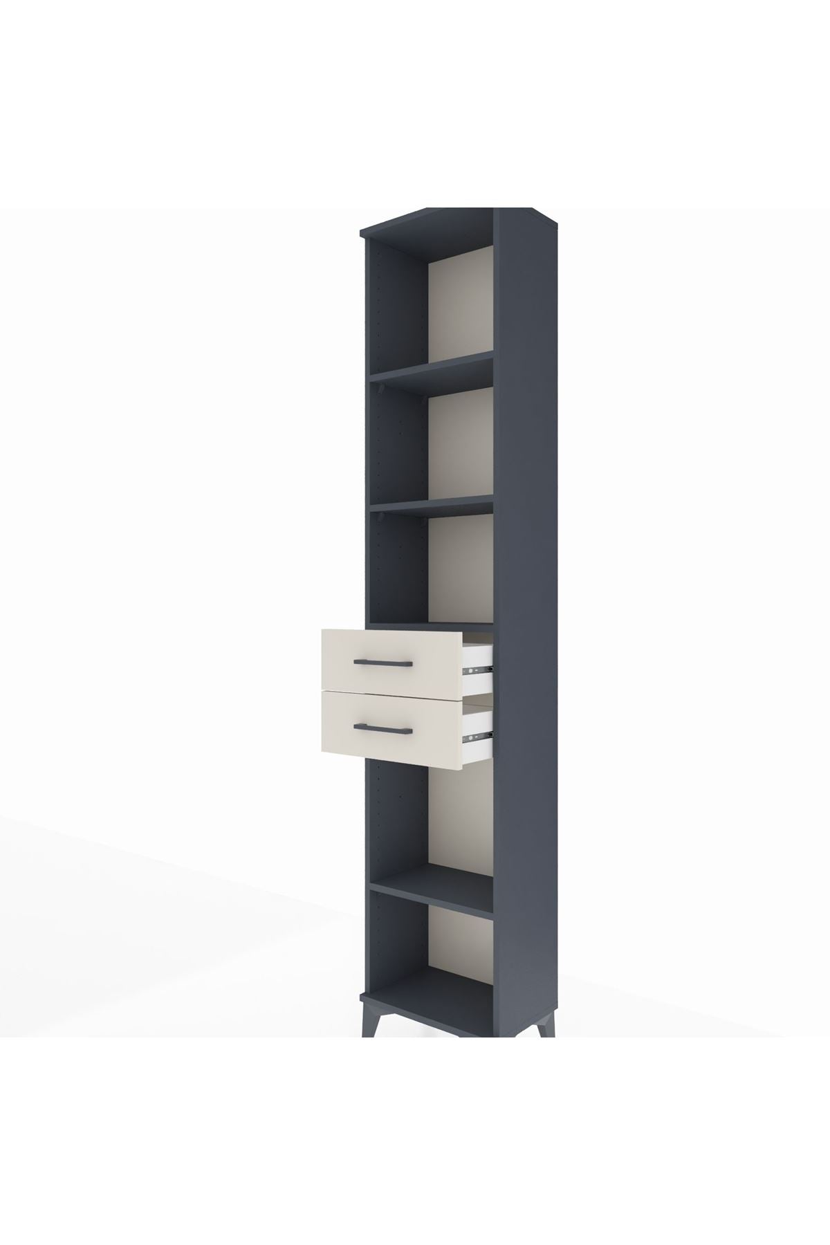 Arges Dolap 4 Raflı 3 Çekmeceli 44x30x221 - S28M236V4A