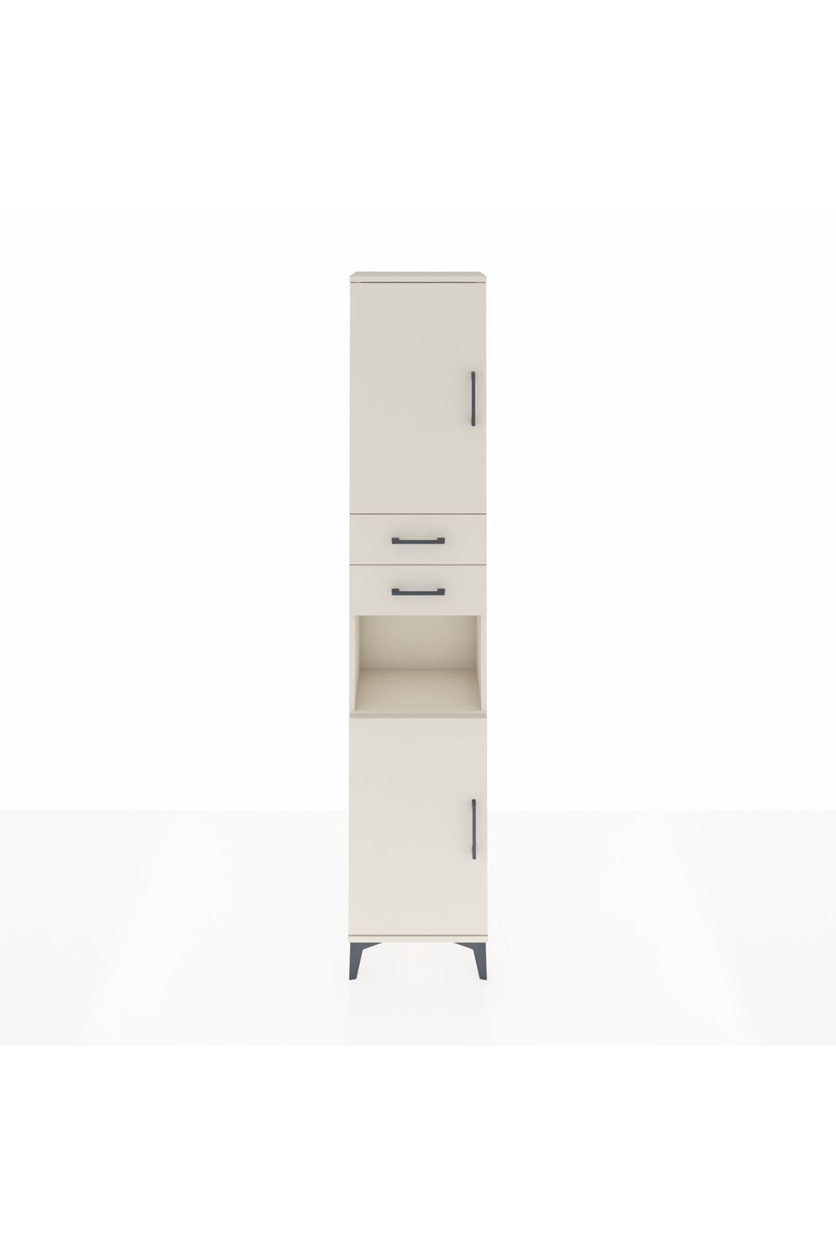 Arges Dolap 4 Raflı 2 Çekmeceli 2 Kapaklı 44x30x221 - S28M237V1A