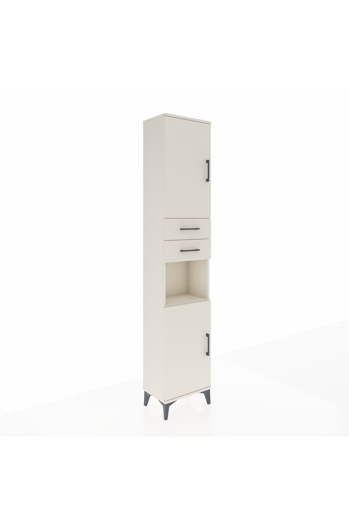 Arges Dolap 4 Raflı 2 Çekmeceli 2 Kapaklı 44x30x221 - S28M237V1A