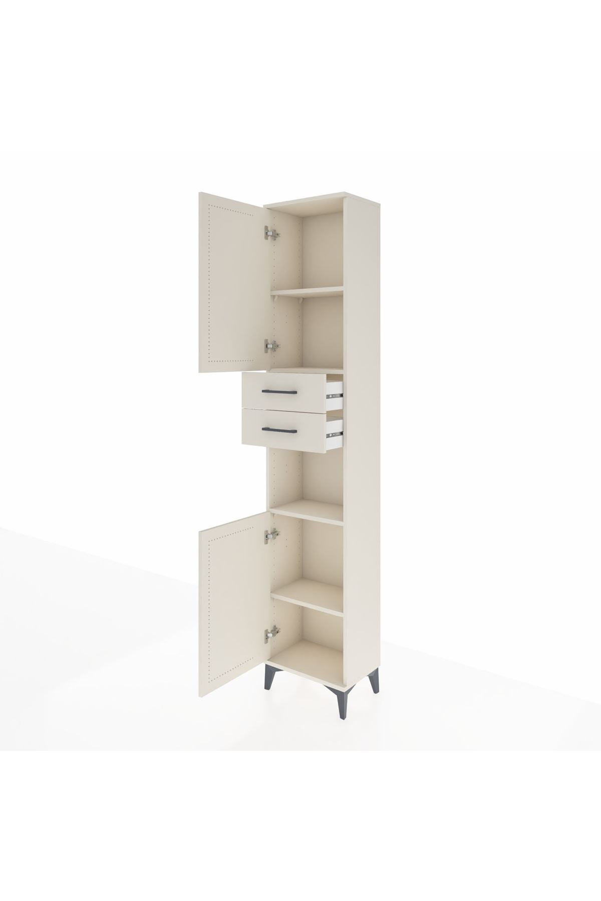 Arges Dolap 4 Raflı 2 Çekmeceli 2 Kapaklı 44x30x221 - S28M237V1A