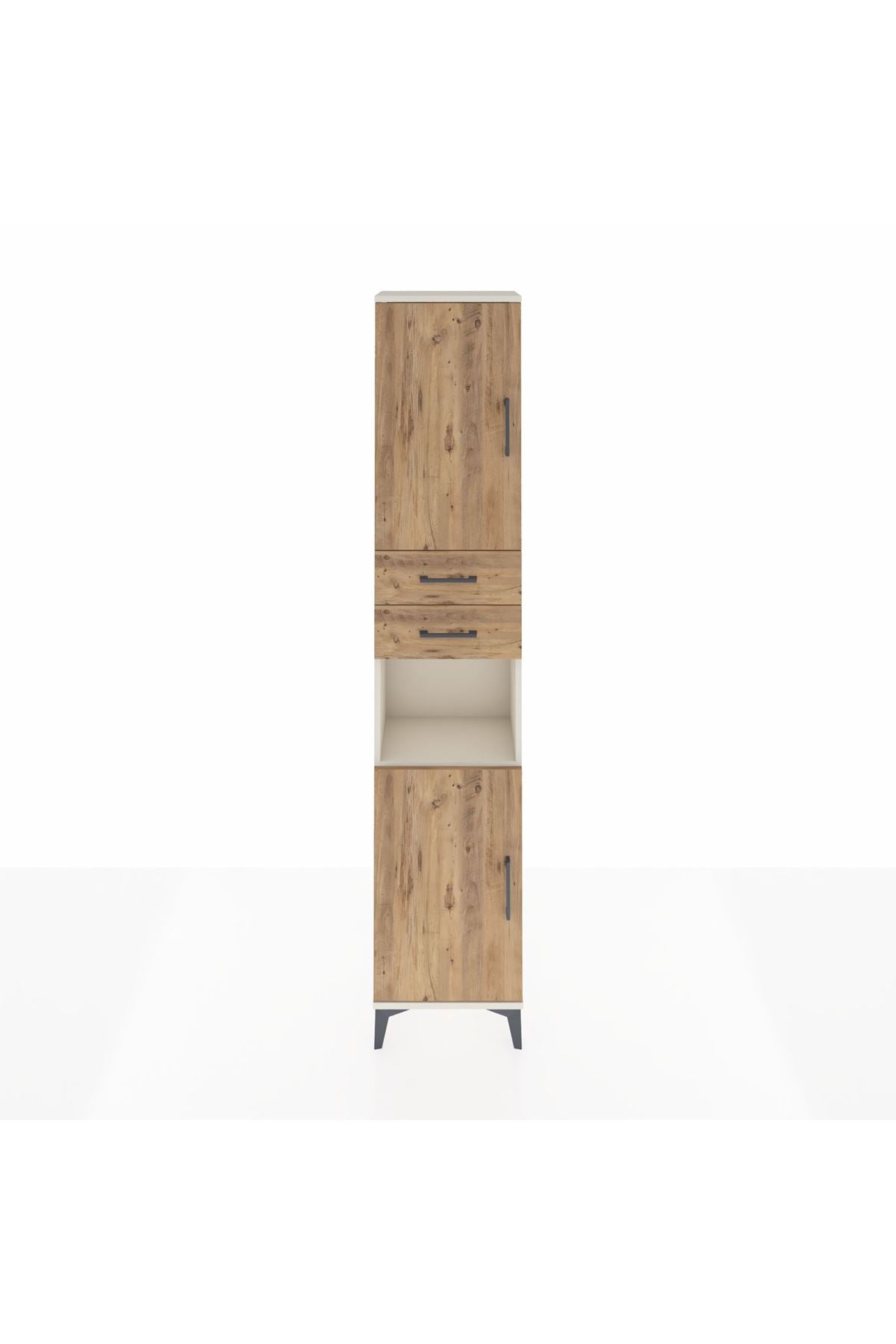Arges Dolap 4 Raflı 2 Çekmeceli 2 Kapaklı 44x30x221 - S28M237V3A