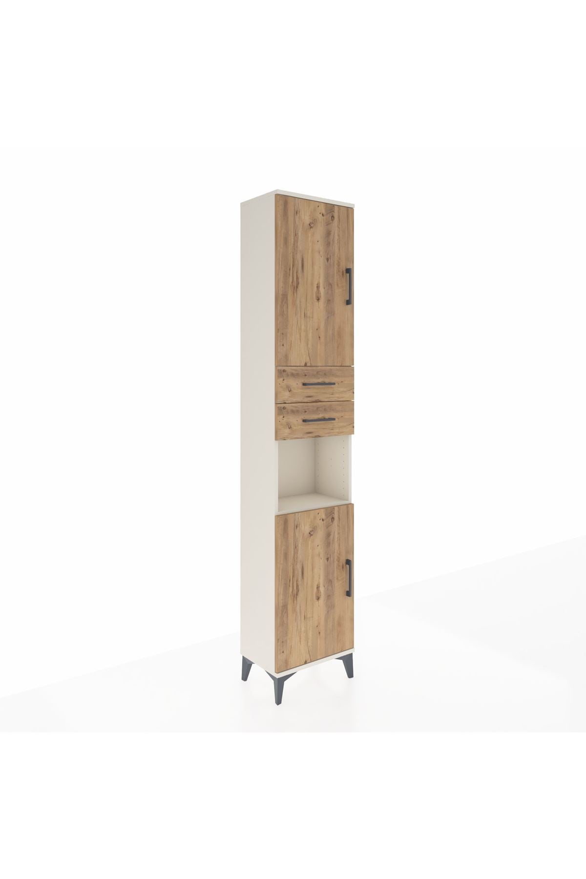 Arges Dolap 4 Raflı 2 Çekmeceli 2 Kapaklı 44x30x221 - S28M237V3A