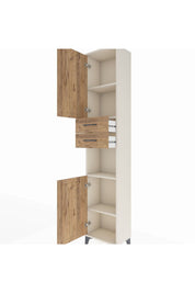 Arges Dolap 4 Raflı 2 Çekmeceli 2 Kapaklı 44x30x221 - S28M237V3A