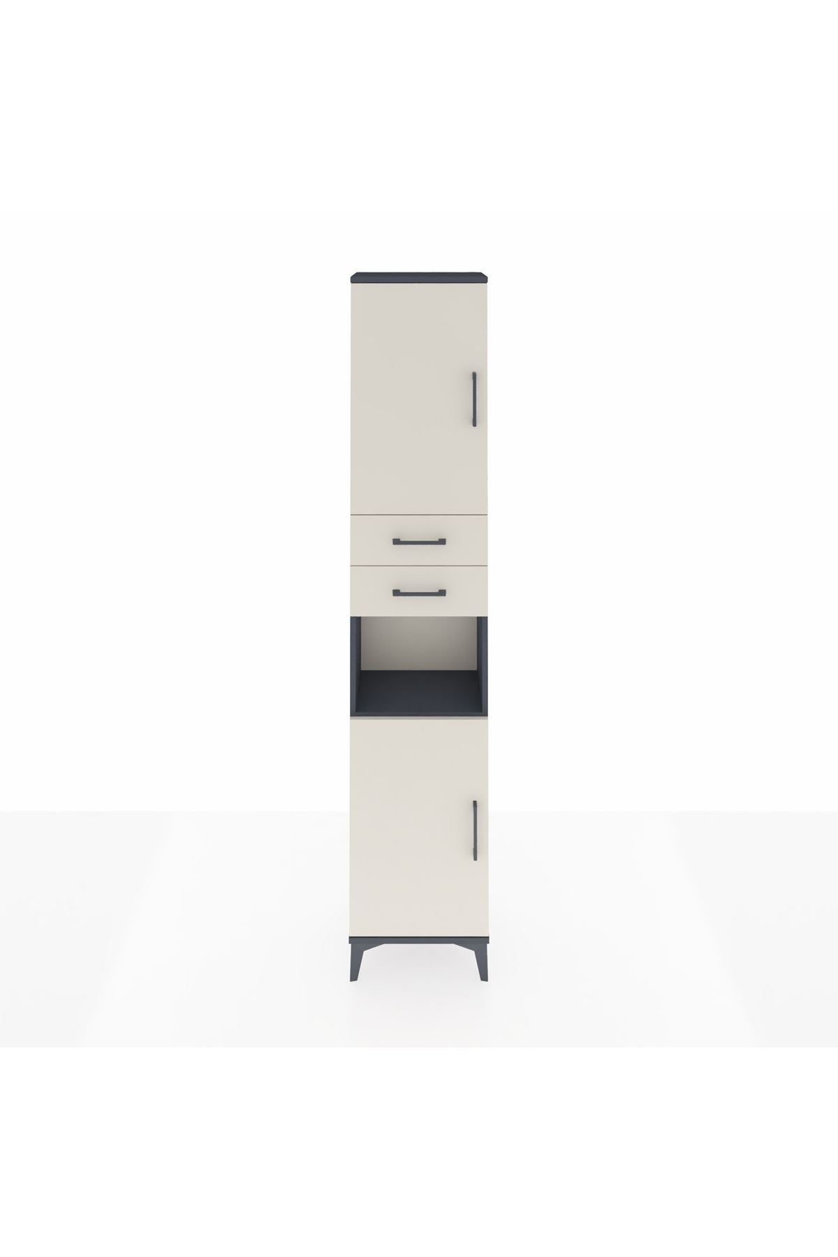 Arges Dolap 4 Raflı 2 Çekmeceli 2 Kapaklı 44x30x221 - S28M237V4A