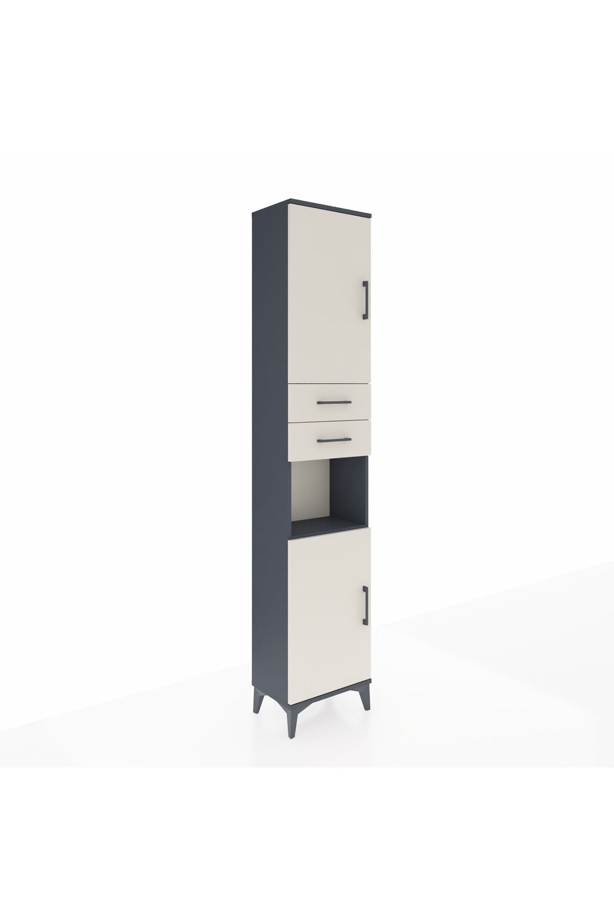 Arges Dolap 4 Raflı 2 Çekmeceli 2 Kapaklı 44x30x221 - S28M237V4A