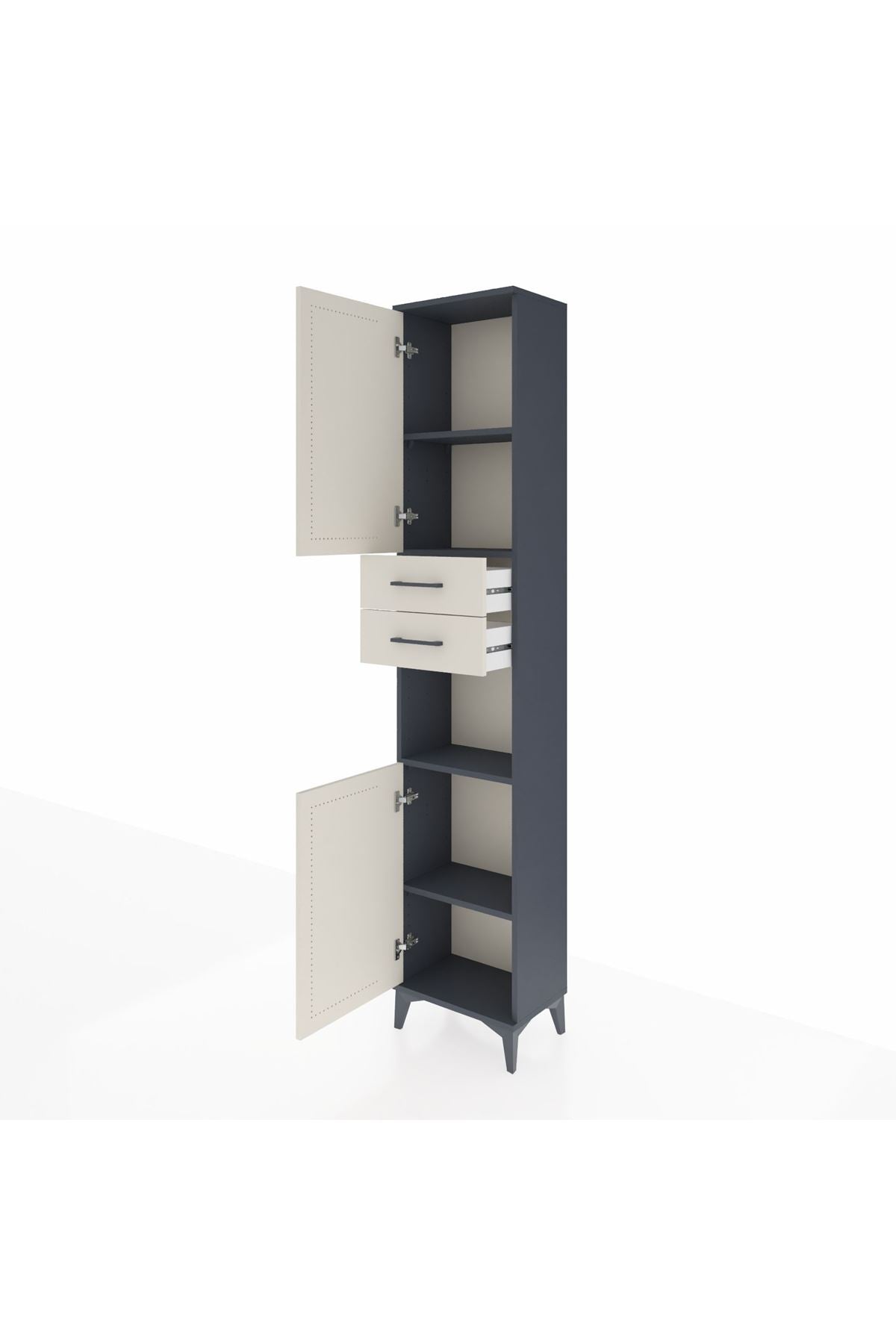 Arges Dolap 4 Raflı 2 Çekmeceli 2 Kapaklı 44x30x221 - S28M237V4A