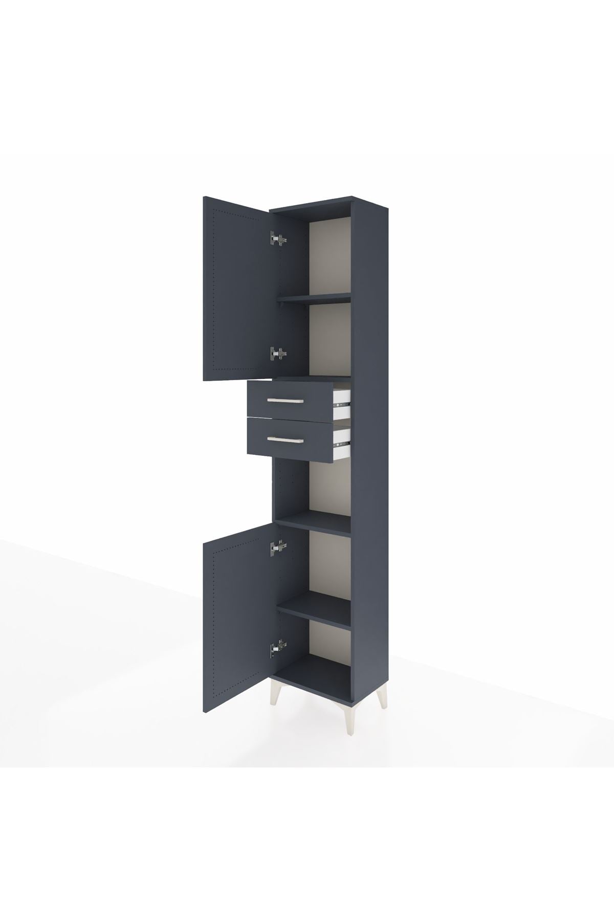 Arges Dolap 4 Raflı 2 Çekmeceli 2 Kapaklı 44x30x221 - S28M237V5A