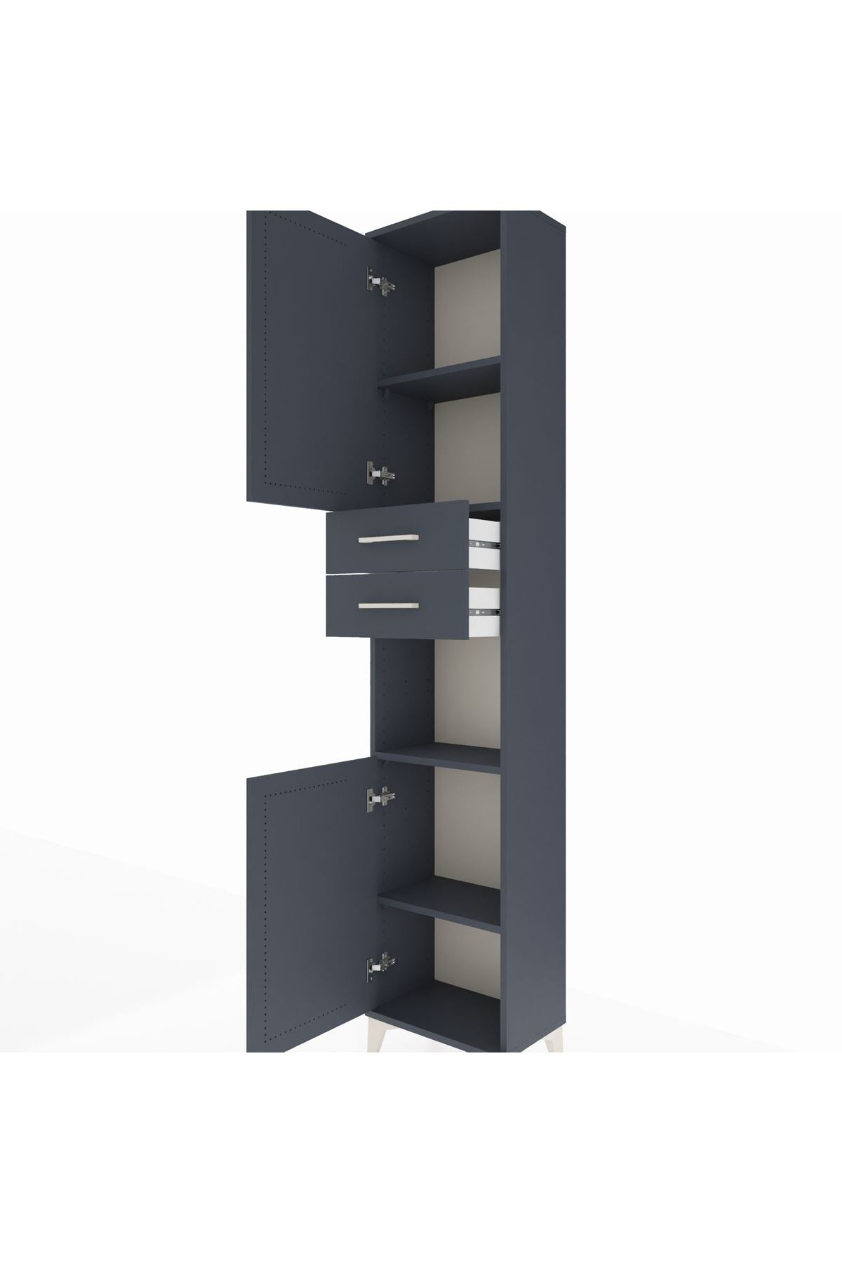 Arges Dolap 4 Raflı 2 Çekmeceli 2 Kapaklı 44x30x221 - S28M237V5A
