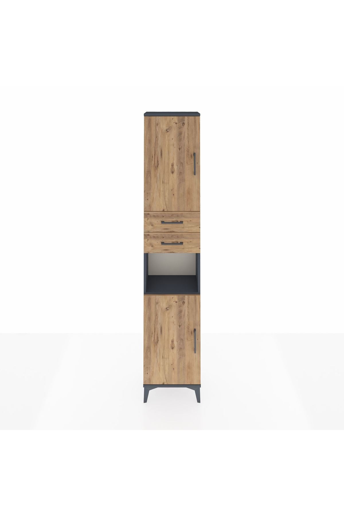 Arges Dolap 4 Raflı 2 Çekmeceli 2 Kapaklı 44x30x221 - S28M237V6A