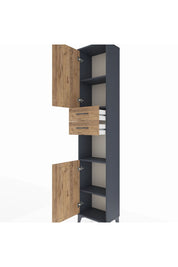 Arges Dolap 4 Raflı 2 Çekmeceli 2 Kapaklı 44x30x221 - S28M237V6A
