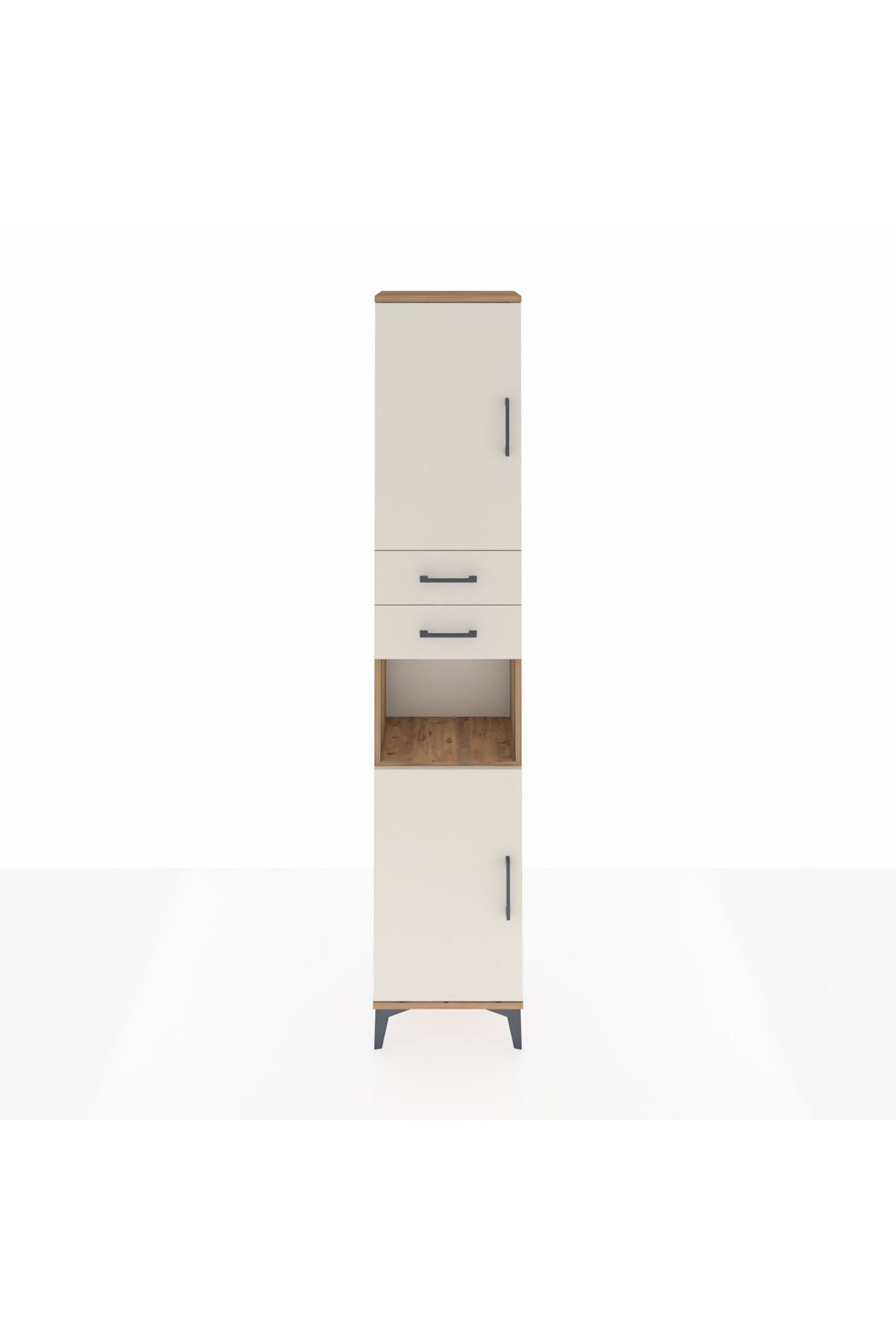 Arges Dolap 4 Raflı 2 Çekmeceli 2 Kapaklı 44x30x221 - S28M237V7A