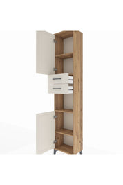 Arges Dolap 4 Raflı 2 Çekmeceli 2 Kapaklı 44x30x221 - S28M237V7A