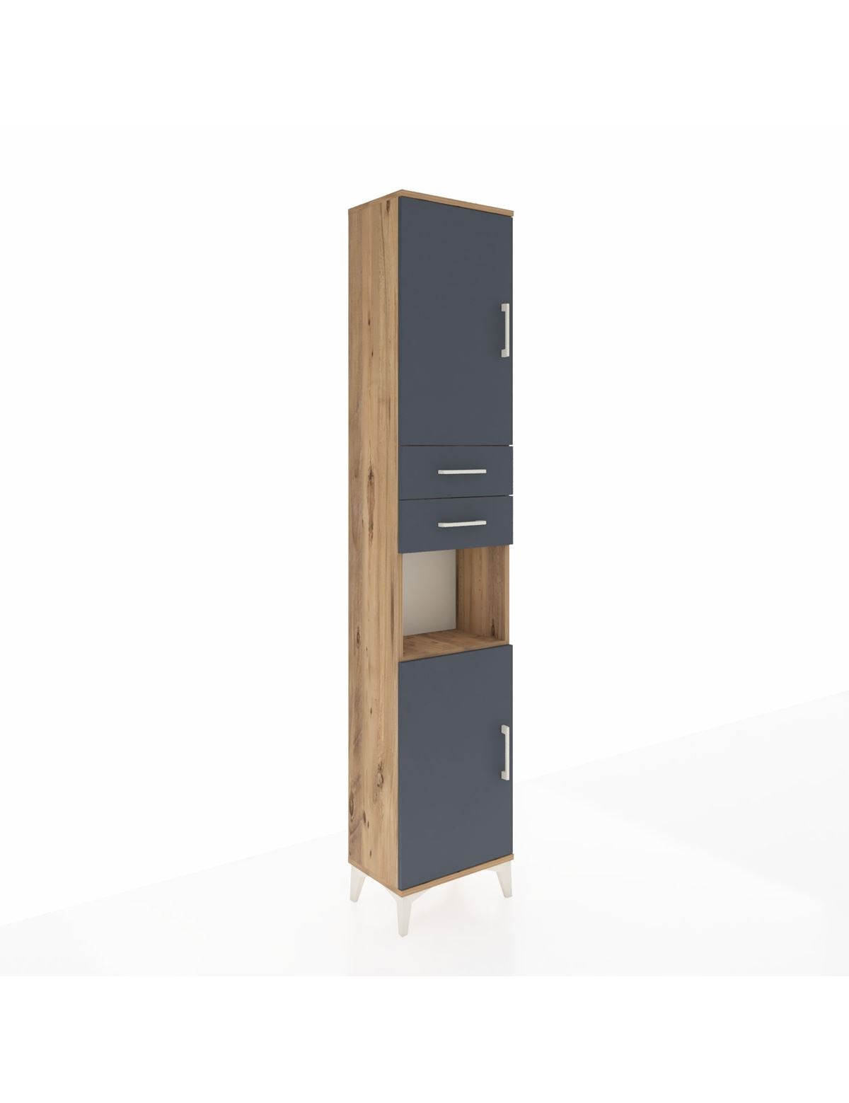 Arges Dolap 4 Raflı 2 Çekmeceli 2 Kapaklı 44x30x221 - S28M237V8A