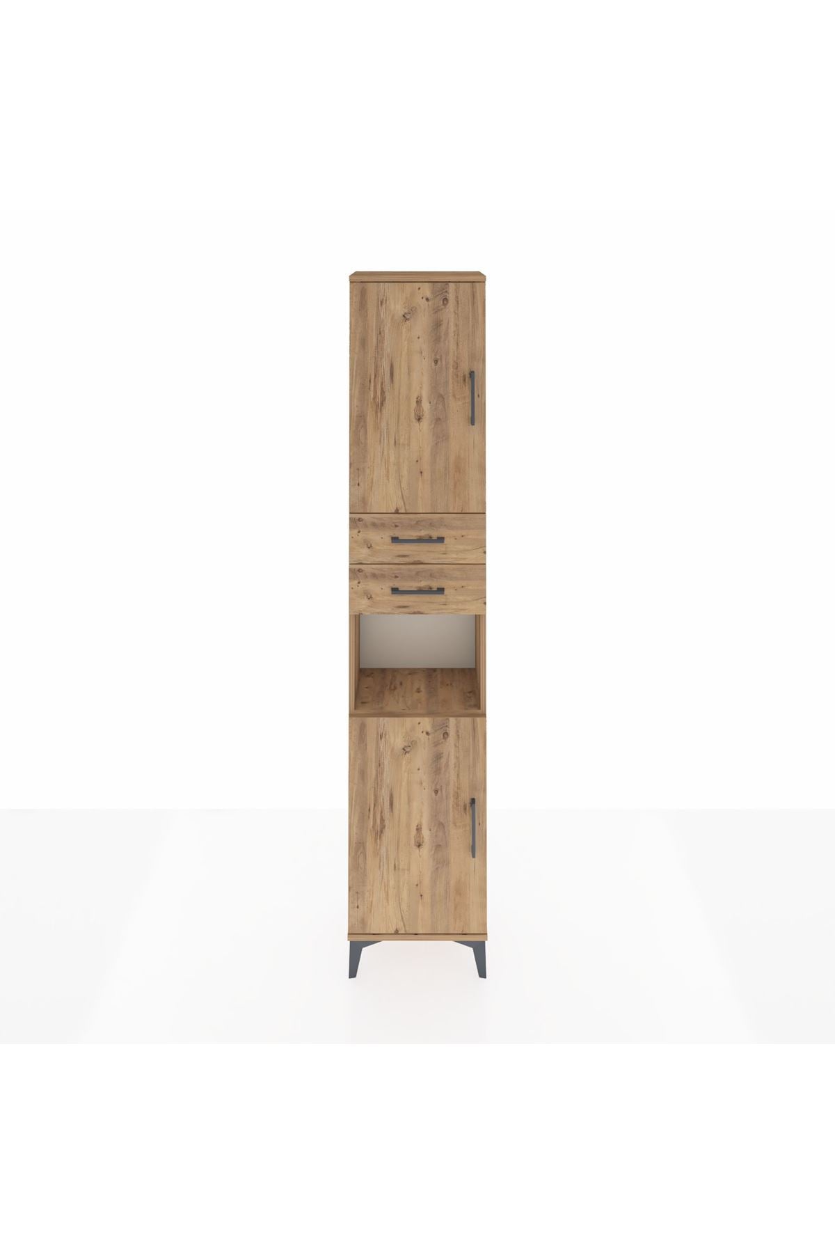 Arges Dolap 4 Raflı 2 Çekmeceli 2 Kapaklı 44x30x221 - S28M237V9A