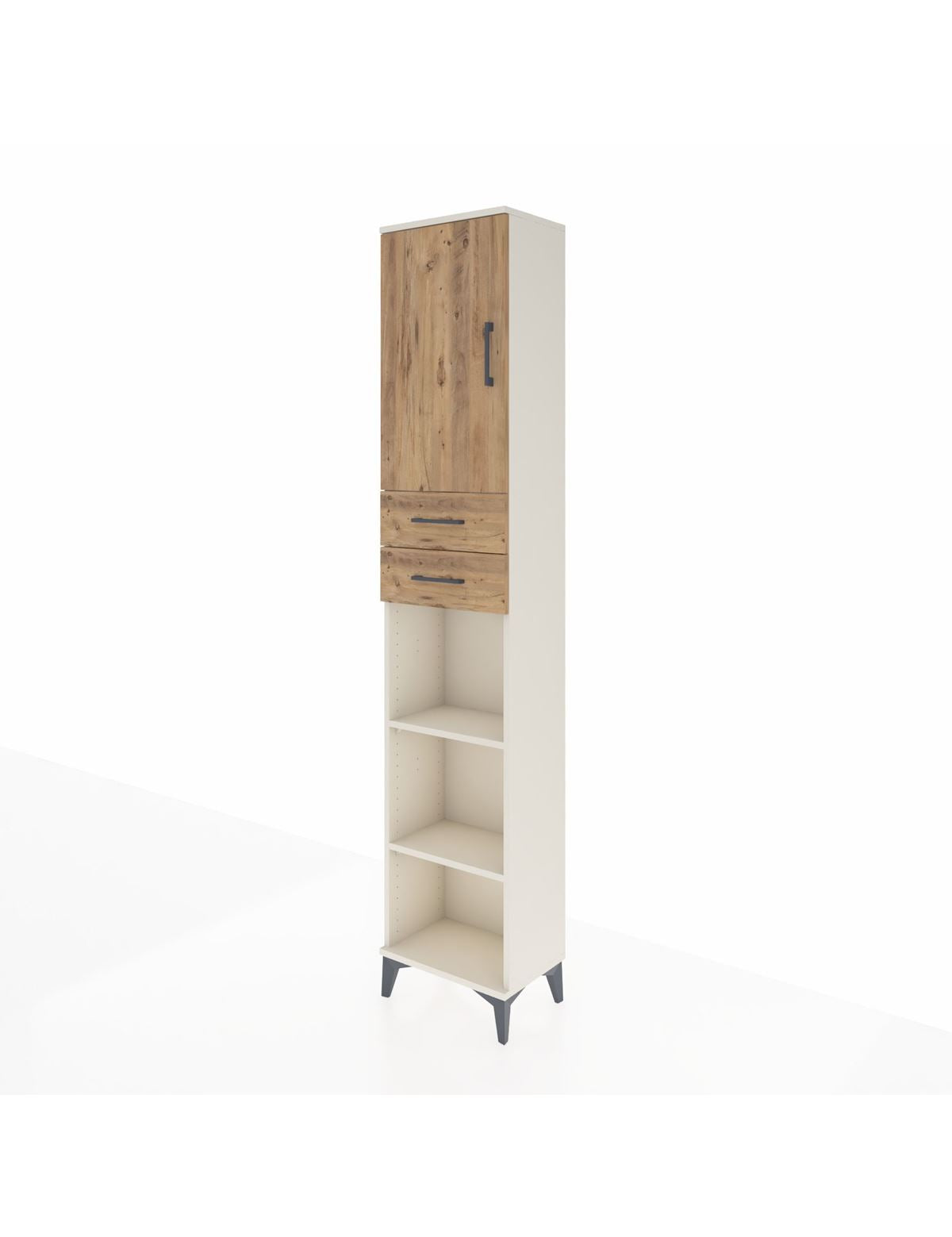 Arges Dolap 4 Raflı 2 Çekmeceli Tek Kapaklı 44x30x221 - S28M238V3A