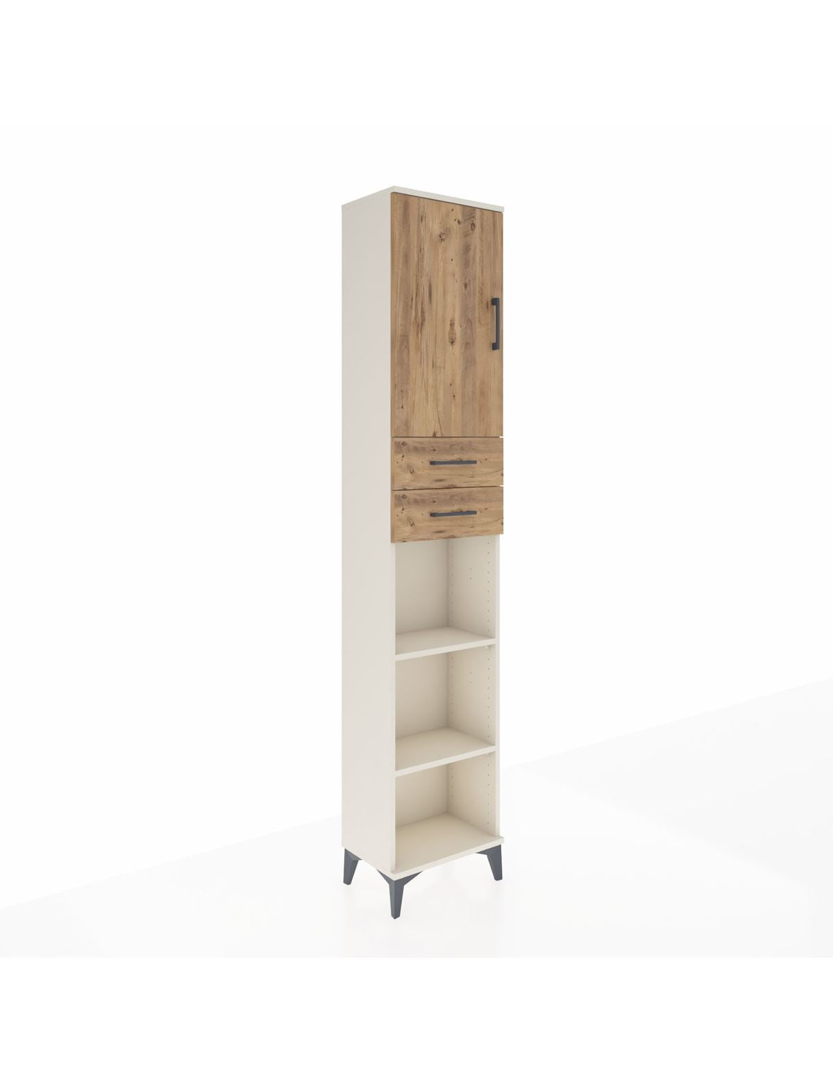 Arges Dolap 4 Raflı 2 Çekmeceli Tek Kapaklı 44x30x221 - S28M238V3A