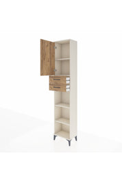 Arges Dolap 4 Raflı 2 Çekmeceli Tek Kapaklı 44x30x221 - S28M238V3A
