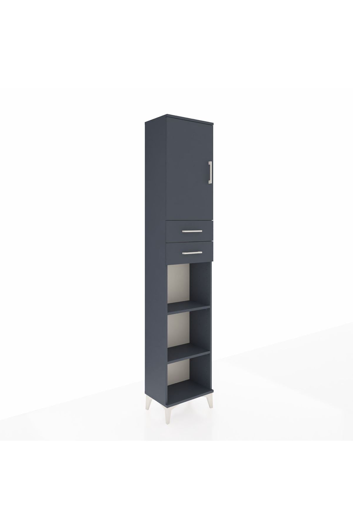 Arges Dolap 4 Raflı 2 Çekmeceli Tek Kapaklı 44x30x221 - S28M238V5A