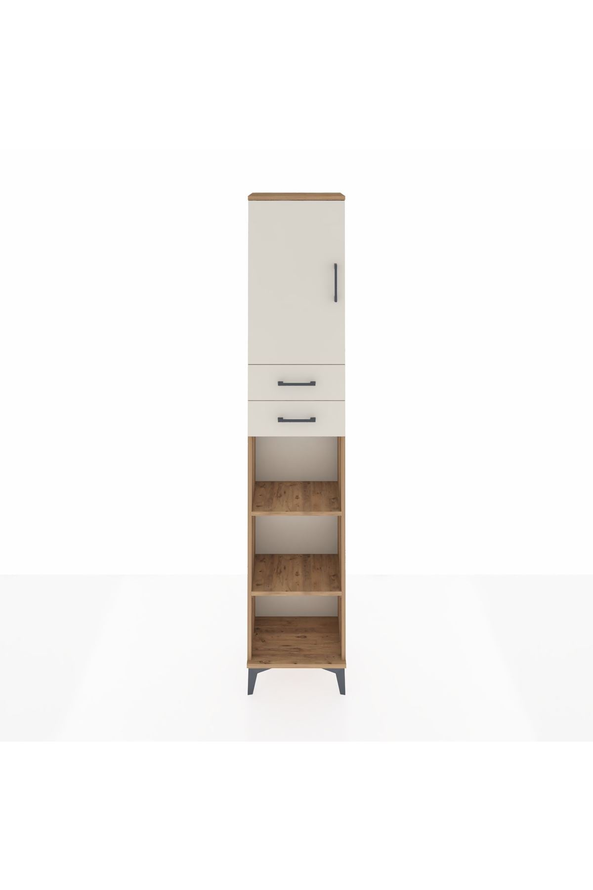 Arges Dolap 4 Raflı 2 Çekmeceli Tek Kapaklı 44x30x221 - S28M238V7A