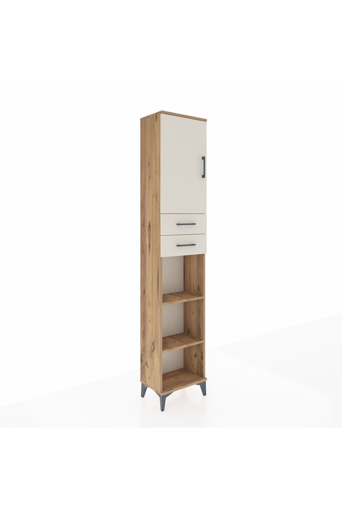 Arges Dolap 4 Raflı 2 Çekmeceli Tek Kapaklı 44x30x221 - S28M238V7A