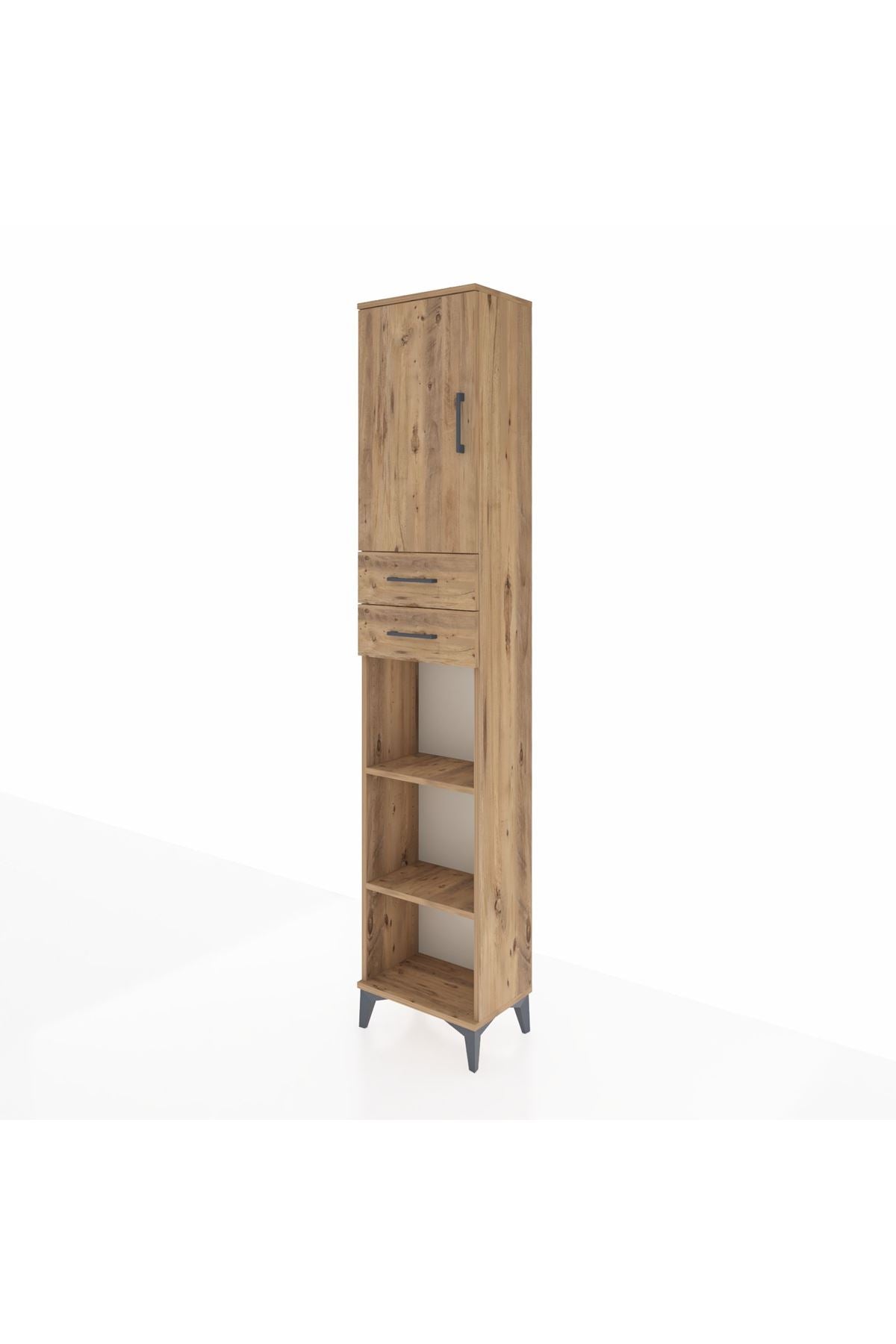 Arges Dolap 4 Raflı 2 Çekmeceli Tek Kapaklı 44x30x221 - S28M238V9A