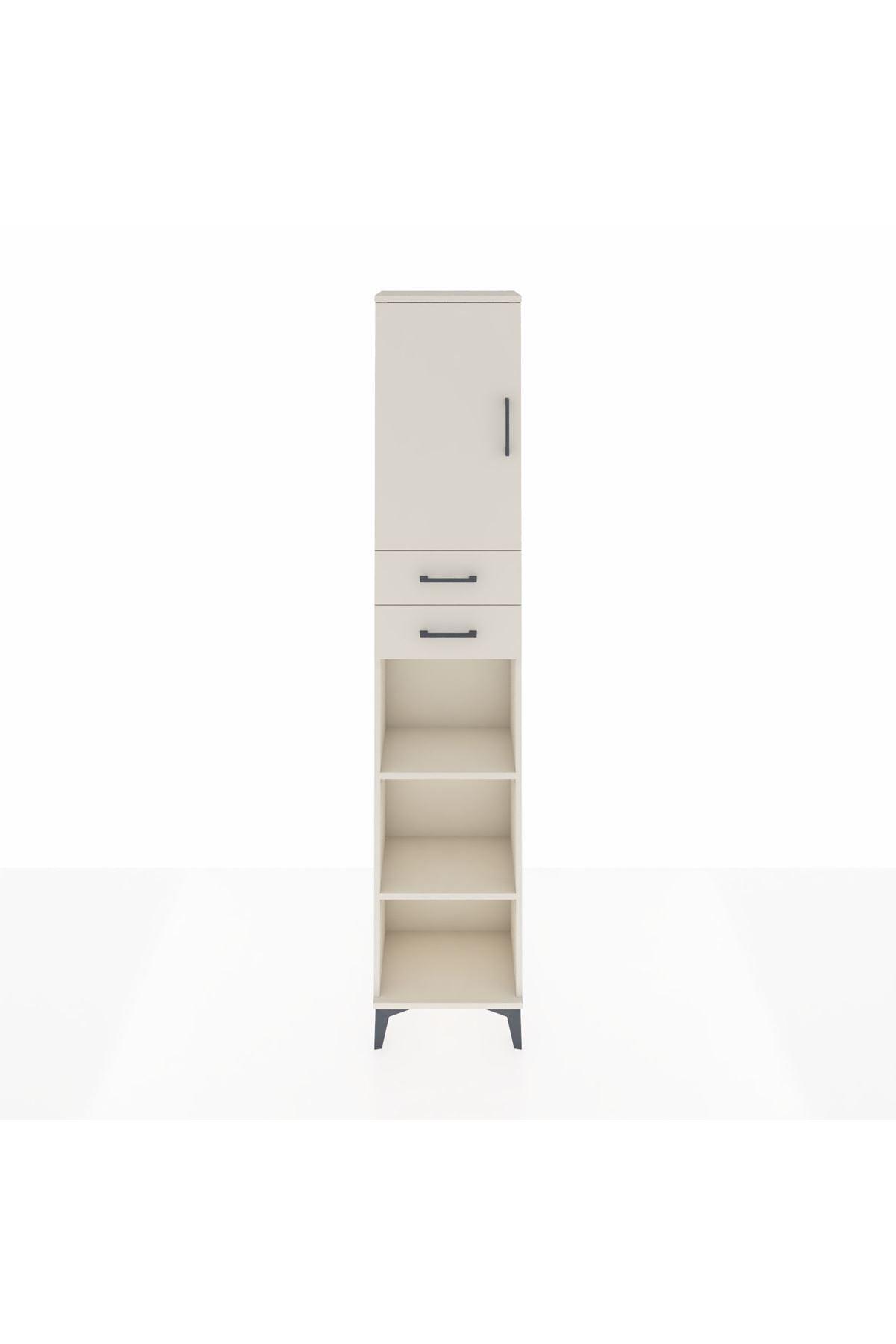 Arges Dolap 4 Raflı 2 Çekmeceli Tek Kapaklı 44x30x221 - S28M239V1A