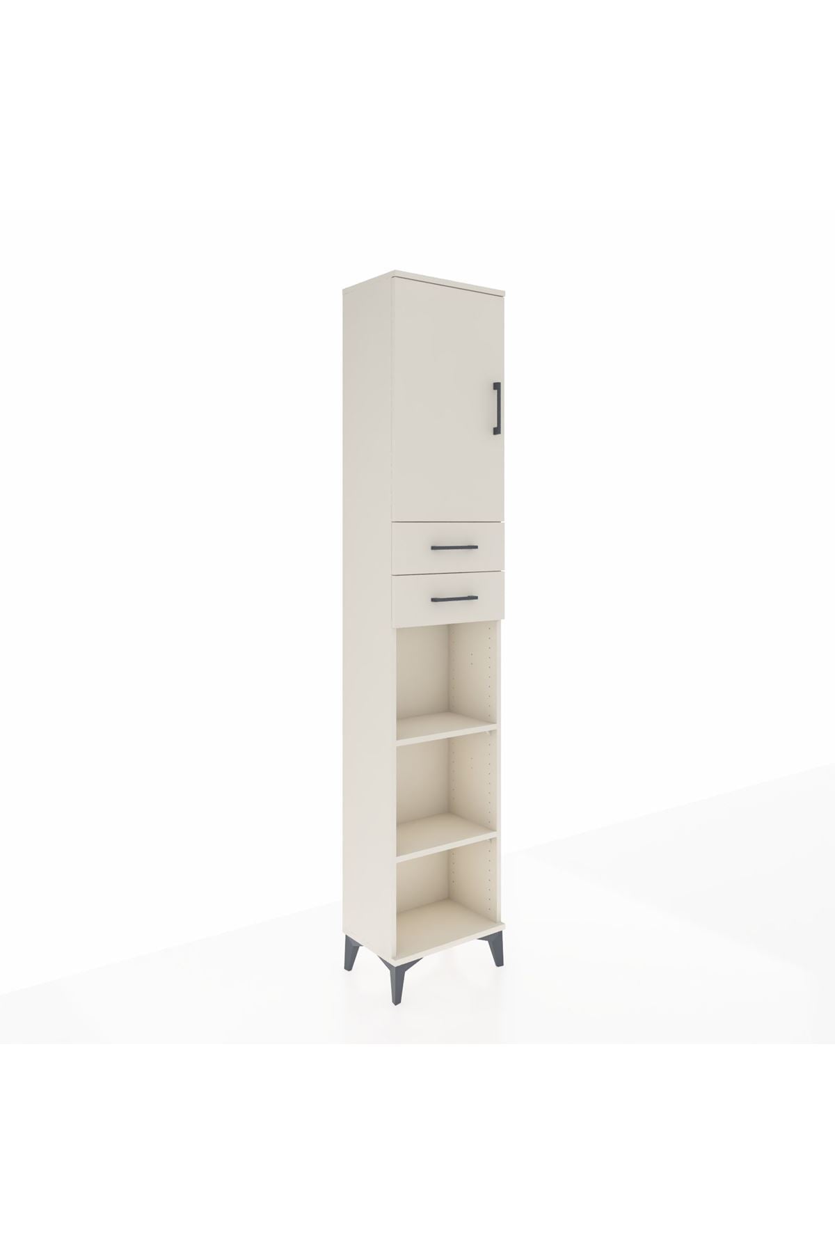 Arges Dolap 4 Raflı 2 Çekmeceli Tek Kapaklı 44x30x221 - S28M239V1A