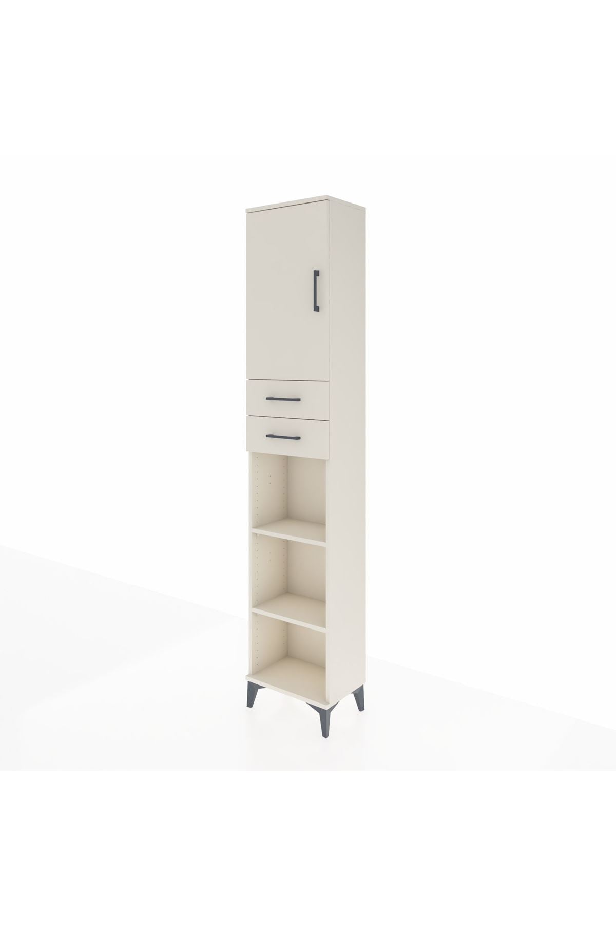 Arges Dolap 4 Raflı 2 Çekmeceli Tek Kapaklı 44x30x221 - S28M239V1A