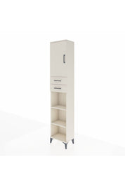 Arges Dolap 4 Raflı 2 Çekmeceli Tek Kapaklı 44x30x221 - S28M239V1A
