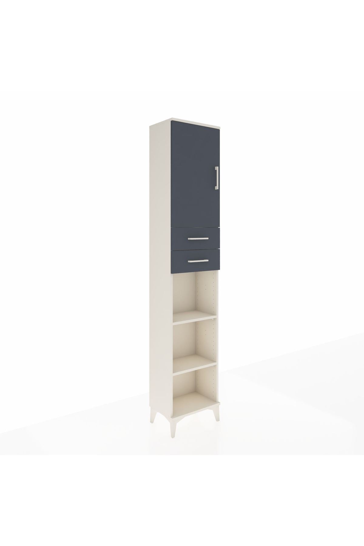 Arges Dolap 4 Raflı 2 Çekmeceli Tek Kapaklı 44x30x221 - S28M239V2A