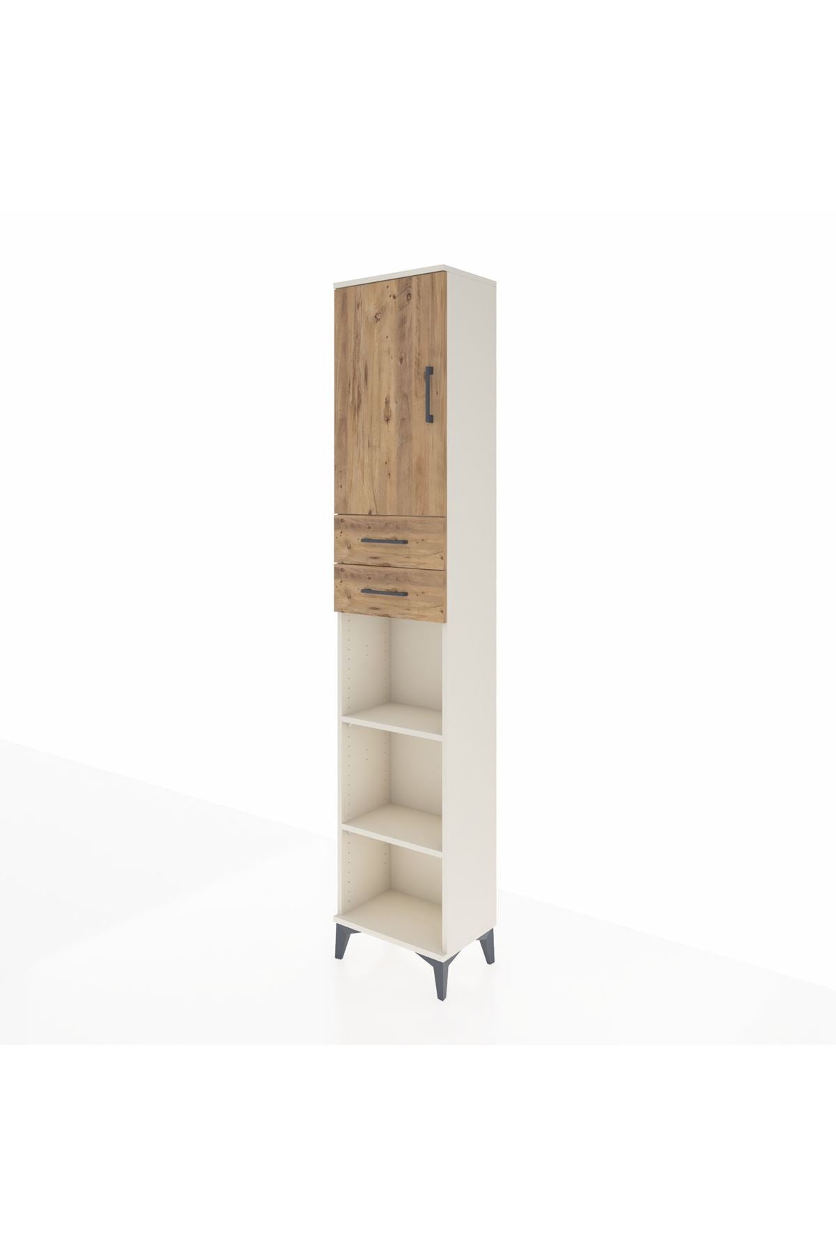 Arges Dolap 4 Raflı 2 Çekmeceli Tek Kapaklı 44x30x221 - S28M239V3A
