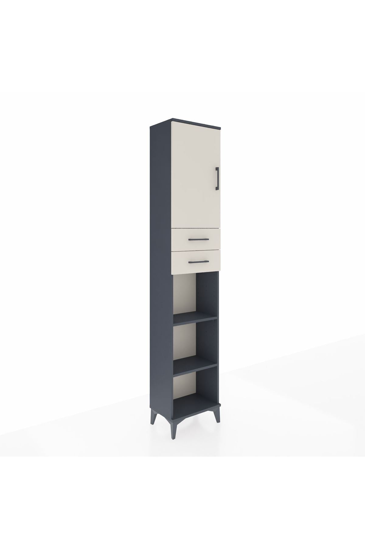 Arges Dolap 4 Raflı 2 Çekmeceli Tek Kapaklı 44x30x221 - S28M239V4A