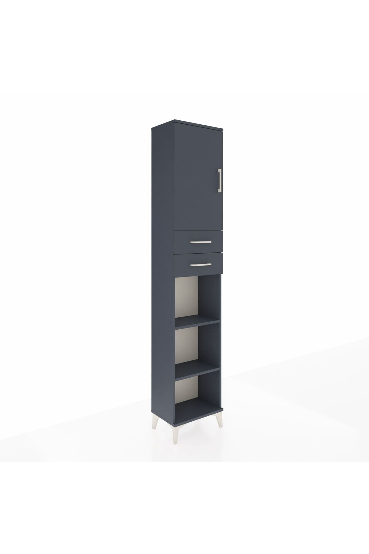 Arges Dolap 4 Raflı 2 Çekmeceli Tek Kapaklı 44x30x221 - S28M239V5A