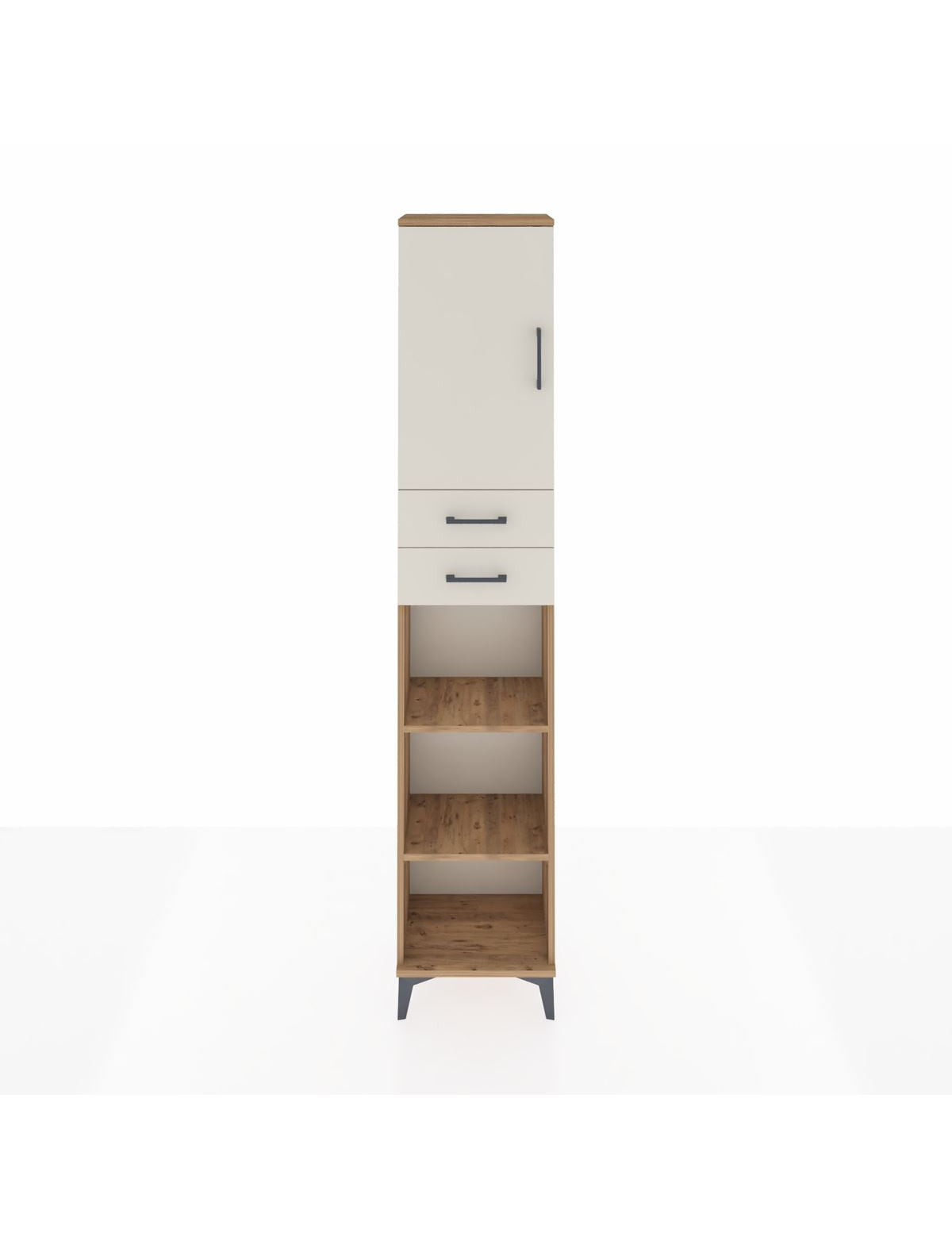 Arges Dolap 4 Raflı 2 Çekmeceli Tek Kapaklı 44x30x221 - S28M239V7A