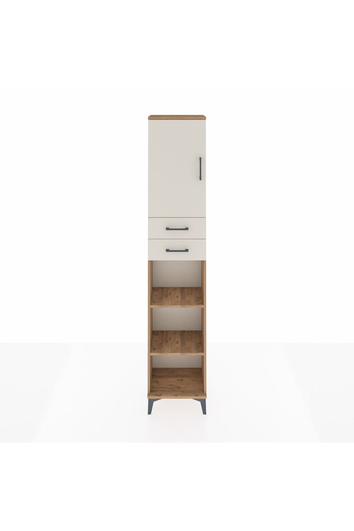 Arges Dolap 4 Raflı 2 Çekmeceli Tek Kapaklı 44x30x221 - S28M239V7A