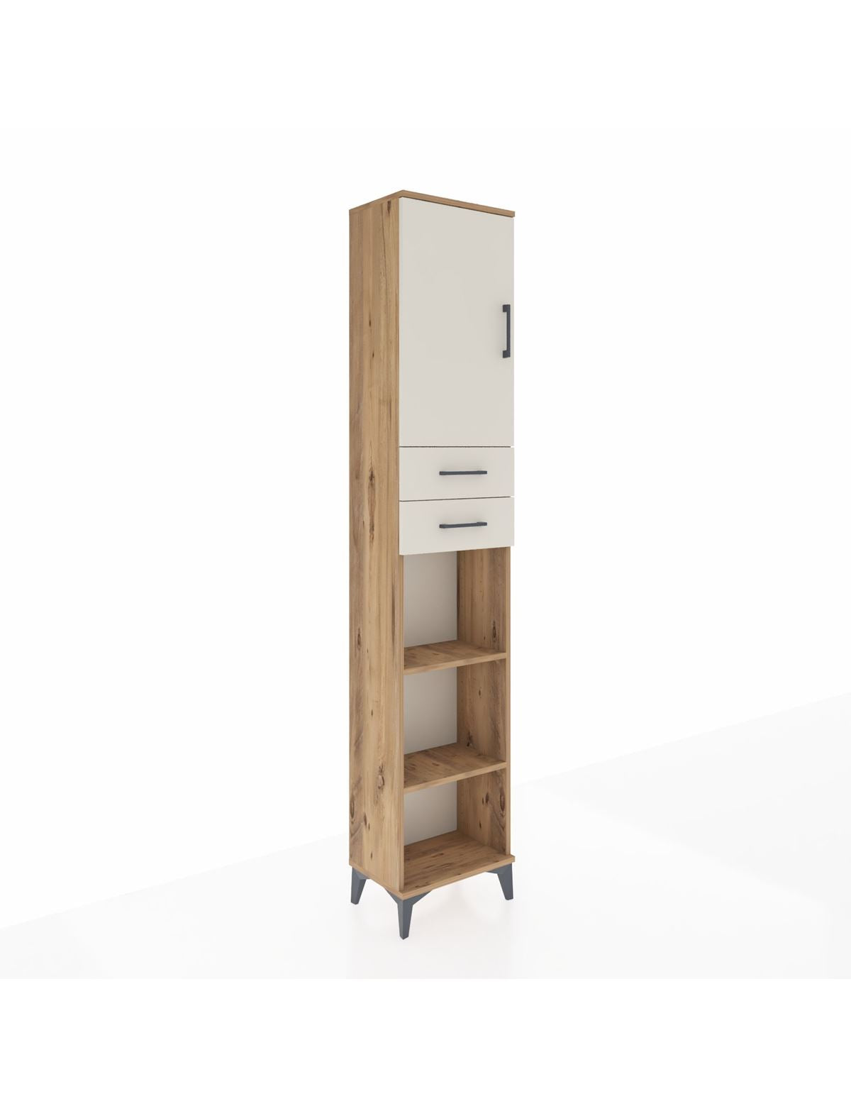 Arges Dolap 4 Raflı 2 Çekmeceli Tek Kapaklı 44x30x221 - S28M239V7A