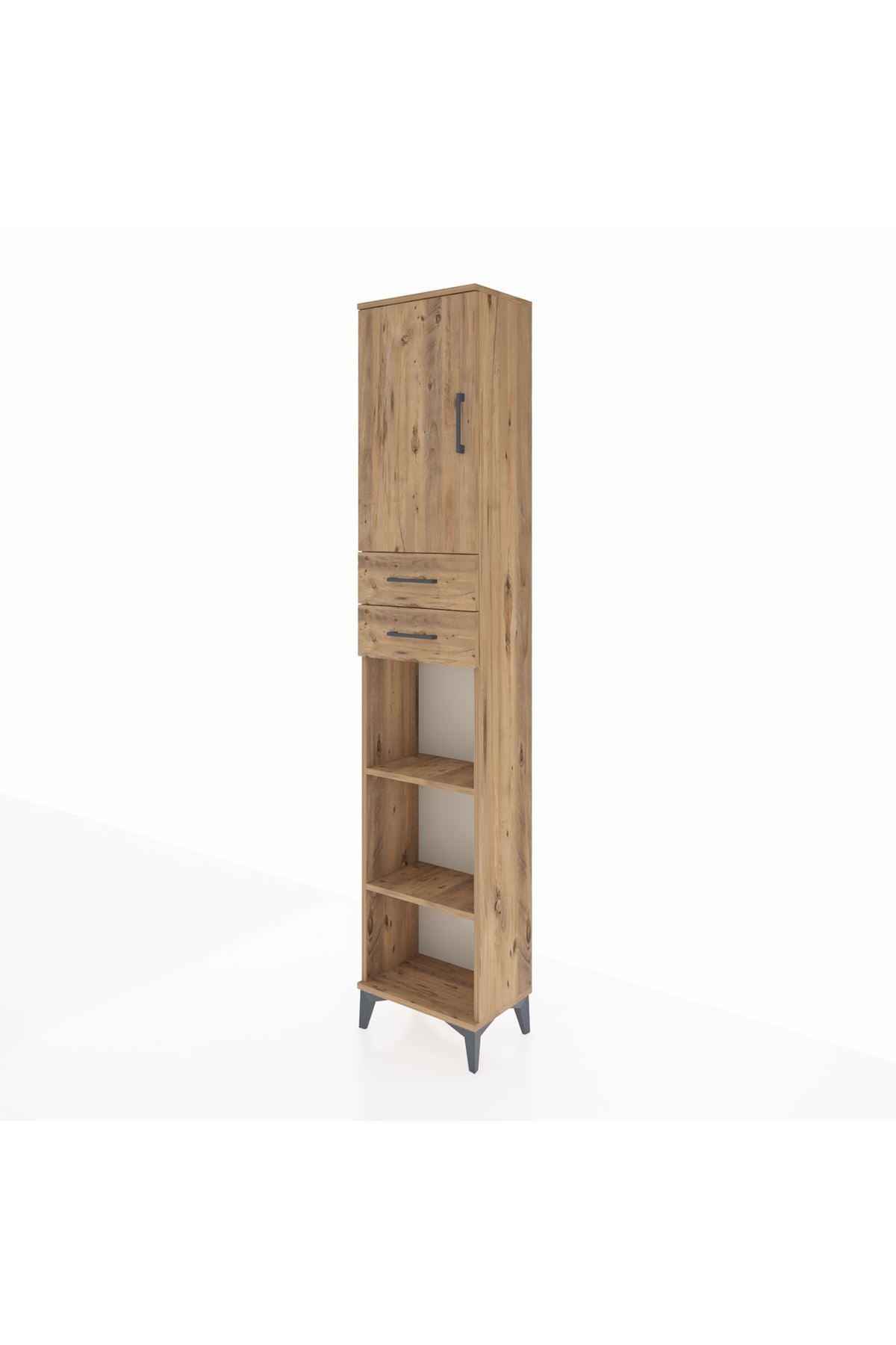Arges Dolap 4 Raflı 2 Çekmeceli Tek Kapaklı 44x30x221 - S28M239V9A