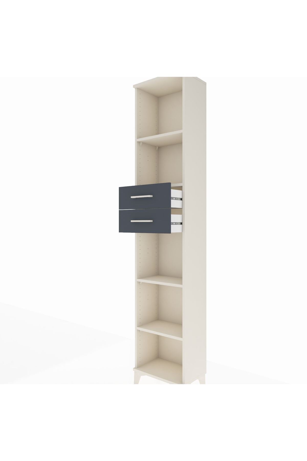Arges Dolap 4 Raflı 2 Çekmeceli 44x30x221 - S28M240V2A
