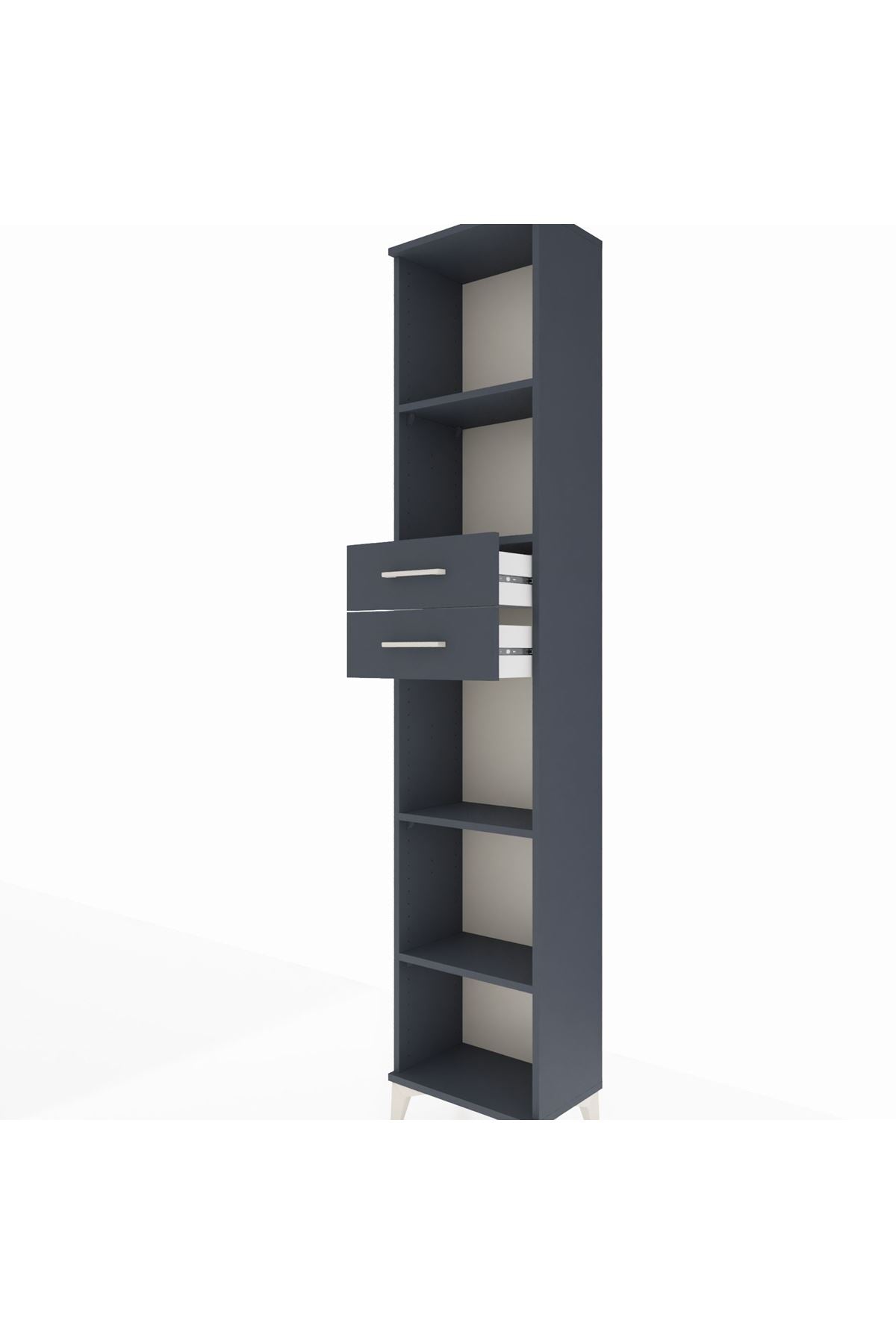 Arges Dolap 4 Raflı 2 Çekmeceli 44x30x221 - S28M240V5A