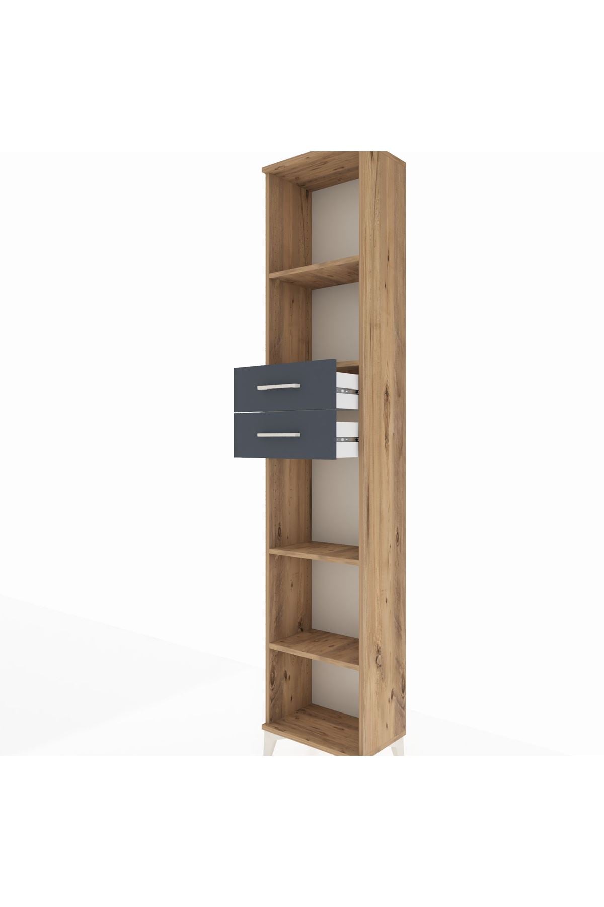 Arges Dolap 4 Raflı 2 Çekmeceli 44x30x221 - S28M240V8A