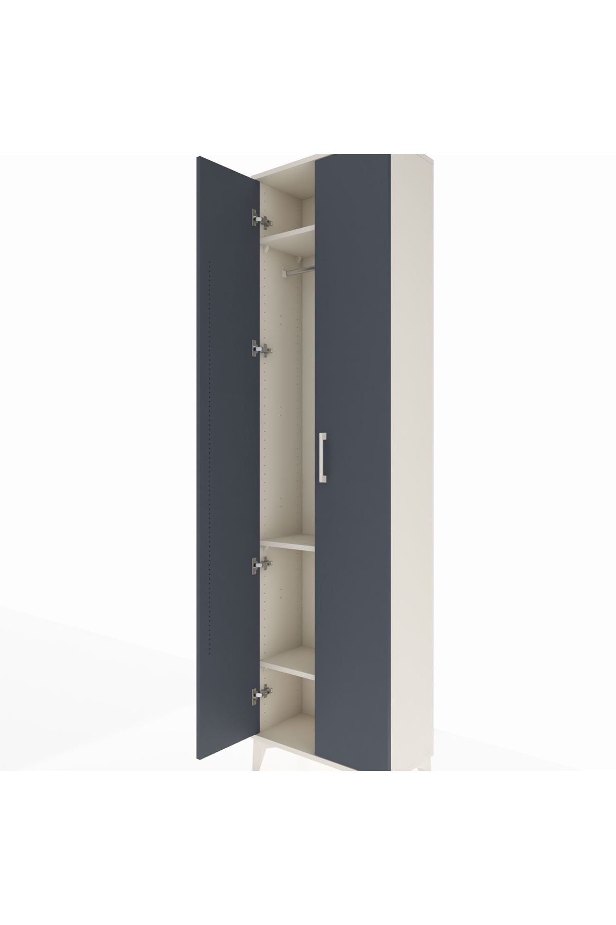 Arges Dolap 3 Raflı 2 Kapaklı Tek Askılı 60x30x221 - S29M003V2A