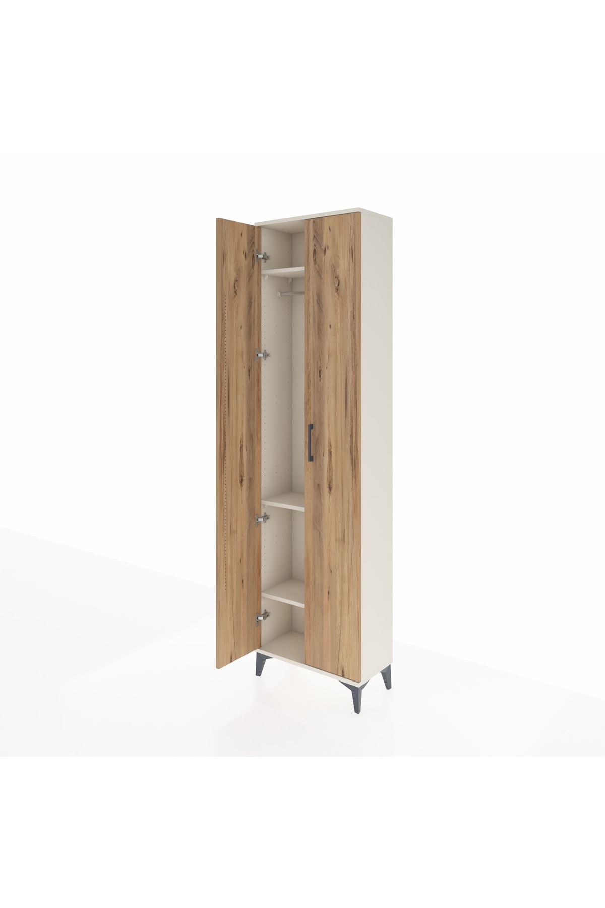 Arges Dolap 3 Raflı 2 Kapaklı Tek Askılı 60x30x221 - S29M003V3A