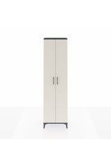 Arges Dolap 3 Raflı 2 Kapaklı Tek Askılı 60x30x221